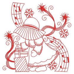 Redwork Christmas Sunbonnets 2 05(Md) machine embroidery designs