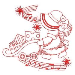 Redwork Christmas Sunbonnets 2 07(Md) machine embroidery designs