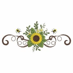 Sunflowers And Bees 2 02(Lg) machine embroidery designs