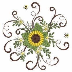 Sunflowers And Bees 2 03(Sm) machine embroidery designs