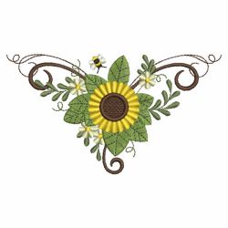 Sunflowers And Bees 2 05(Sm) machine embroidery designs
