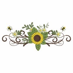 Sunflowers And Bees 2 07(Lg) machine embroidery designs