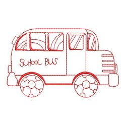 Redwork Transport 02(Lg) machine embroidery designs