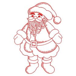 Redwork Santa Claus 04(Md) machine embroidery designs