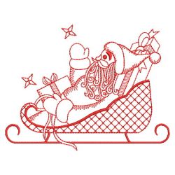 Redwork Santa Claus 05(Md) machine embroidery designs