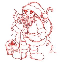 Redwork Santa Claus 09(Sm) machine embroidery designs