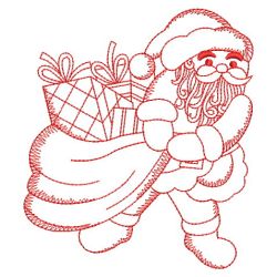 Redwork Santa Claus 10(Md) machine embroidery designs