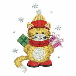 Christmas Kitty 07 machine embroidery designs