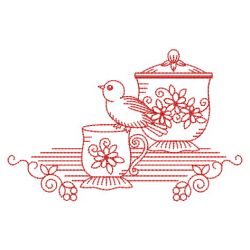 Redwork Tea Time 02(Lg) machine embroidery designs