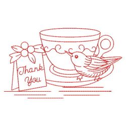 Redwork Tea Time 12(Lg) machine embroidery designs