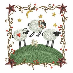 Folk Art Sheep 05 machine embroidery designs