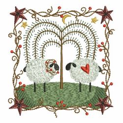 Folk Art Sheep 07 machine embroidery designs