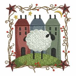 Folk Art Sheep 08 machine embroidery designs