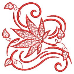 Redwork Falling Leaves 03(Sm) machine embroidery designs