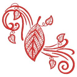 Redwork Falling Leaves 06(Lg) machine embroidery designs