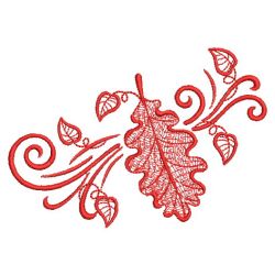 Redwork Falling Leaves 07(Sm) machine embroidery designs