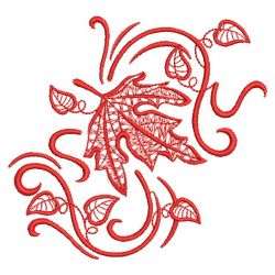 Redwork Falling Leaves 08(Lg) machine embroidery designs