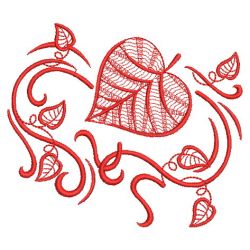 Redwork Falling Leaves 09(Md) machine embroidery designs