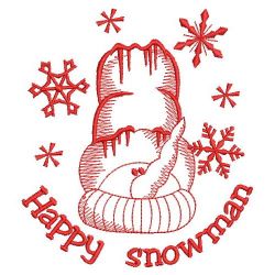 Redwork Let It Snow 02(Lg) machine embroidery designs