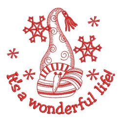 Redwork Let It Snow 08(Lg) machine embroidery designs