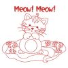 Redwork Garden Kitty(Lg)