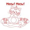 Redwork Garden Kitty(Lg)