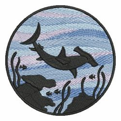 Sea Life Silhouettes 08 machine embroidery designs