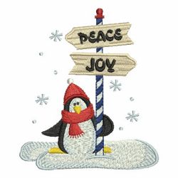 Christmas Penguins 07 machine embroidery designs