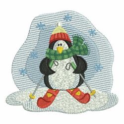 Christmas Penguins 09 machine embroidery designs