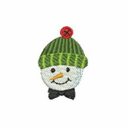 Mini Snowman Head machine embroidery designs