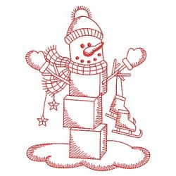 Redwork Let It Snow 3 03(Sm) machine embroidery designs