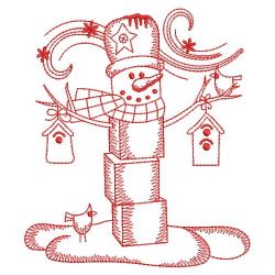 Redwork Let It Snow 3 04(Md) machine embroidery designs