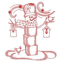 Redwork Let It Snow 3 04(Lg) machine embroidery designs