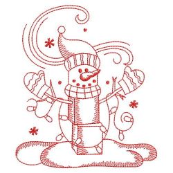 Redwork Let It Snow 3 09(Md) machine embroidery designs