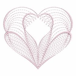 Rippled Hearts 05(Lg) machine embroidery designs