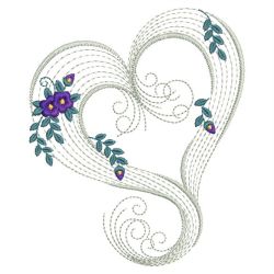 Rippled Floral Hearts 06(Sm) machine embroidery designs