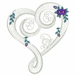 Rippled Floral Hearts 08(Sm) machine embroidery designs