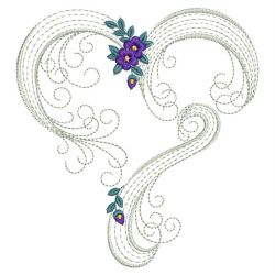 Rippled Floral Hearts 10(Md) machine embroidery designs