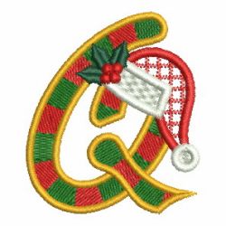 Christmas Holly Alphabet 17 machine embroidery designs