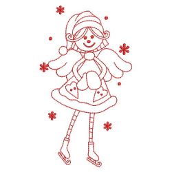 Redwork Stick Angel Girls(Sm) machine embroidery designs