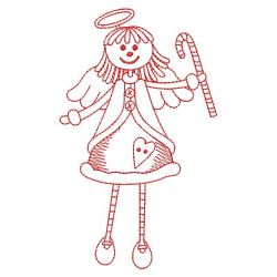 Redwork Stick Angel Girls 03(Lg) machine embroidery designs