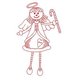 Redwork Stick Angel Girls 03(Lg)