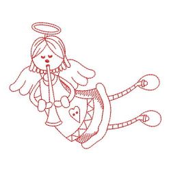 Redwork Stick Angel Girls 06(Md) machine embroidery designs