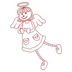 Redwork Stick Angel Girls 07(Lg) machine embroidery designs