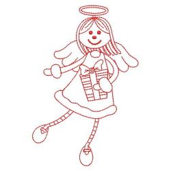 Redwork Stick Angel Girls 09(Lg)