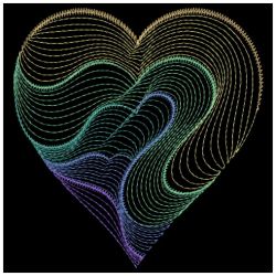 Rippled Neon Hearts 03(Md) machine embroidery designs