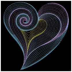 Rippled Neon Hearts 05(Sm) machine embroidery designs