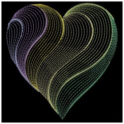 Rippled Neon Hearts 06(Lg)