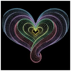 Rippled Neon Hearts 08(Md) machine embroidery designs