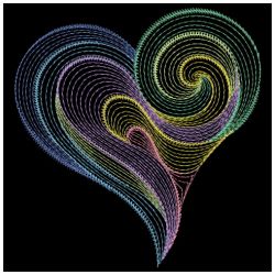 Rippled Neon Hearts 09(Sm) machine embroidery designs